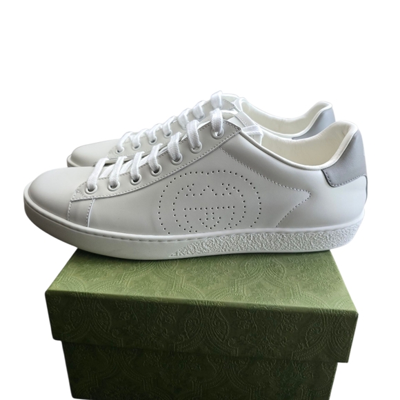 Gucci Shoes - Gucci Ace Sneakers Interlocking GG Logo Perforated